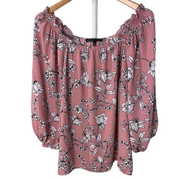 Pretty Pink Floral Blouse, size XL - Picture 1 of 4